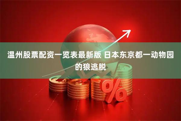 温州股票配资一览表最新版 日本东京都一动物园的狼逃脱